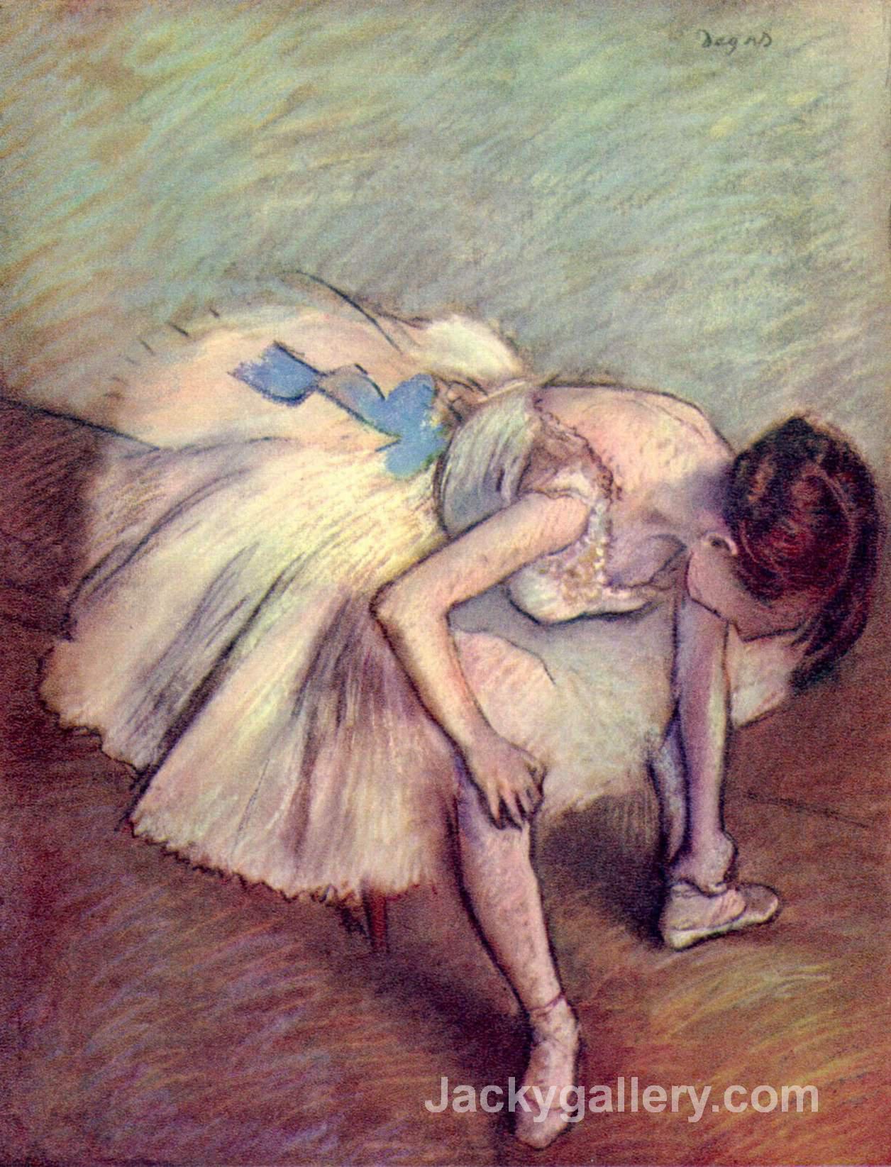 Seated Dancer by Edgar Degas paintings reproduction